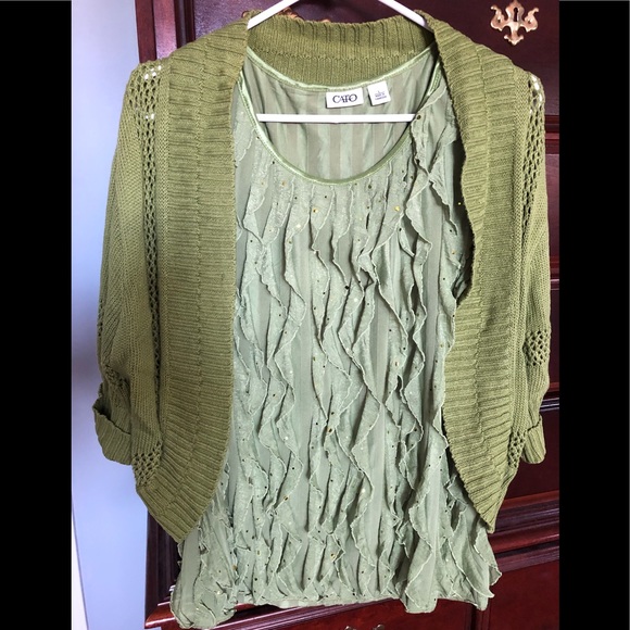 Cato Sweaters - Cato Shrug and Top Set
